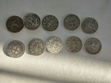 LOTTO 100 Grammi ARGENTO- 10 PEZZI DA 2 LIRE UMBERTO I REGNO Vittorio Em Quadrig