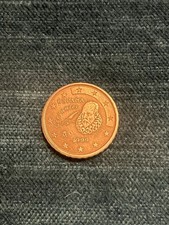 Moneta 10 Cent 1999 Rara Spagna Cervantes con Difetti di Conio