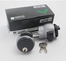 Meroni Serrature Pomolo Premi Apri Grigio + Chiavi