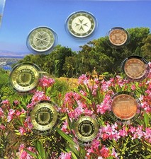 RARA SERIE DIVISIONALE MALTA 2016 DA 8 MONETE FDC IN FOLDER