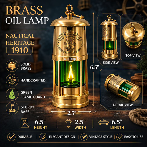 Lampada minatore ottone - minatore, in