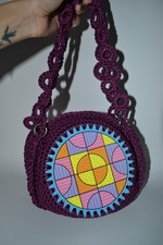 Borsa a uncinetto realizzata a mano