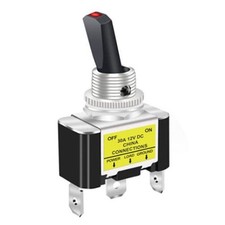 Interruttore a levetta applicazione elettrica 12mm 3 morsettiere 30A DC verde