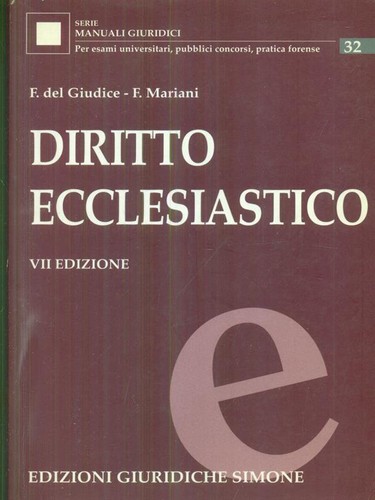 Diritto ecclesiastico del - ecclesiastico,