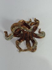Scatola portagioie polpo smaltato gioiello tentacoli cristallo stile fanerge incernierato