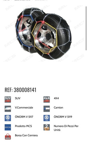 Catene neve cf1641 auto 4x4 - catene,