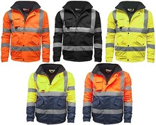 Giacca Stormway Hi Vis Viz Bomber di Sicurezza Alta Visibilità Abbigliamento da Lavoro Impermeabile
