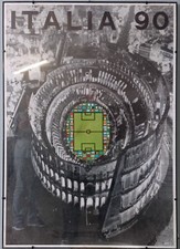 ITALIA 90 - Mondiali  Calcio - Italian football worldcup - Poster Burri 1