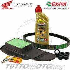 KIT Tagliando HONDA PCX 125 2017/Olio CASTROL 10W30 Filtro Candela Cinghia Rulli