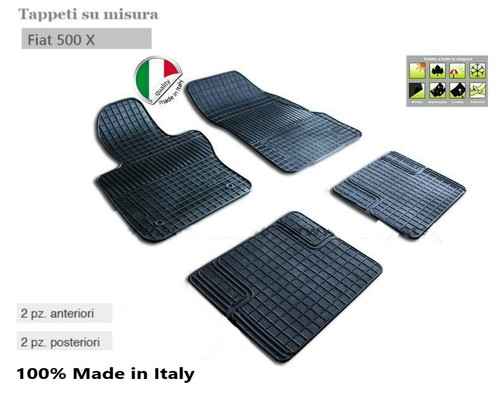 Tappetini fiat 500x gomma - tappetini,