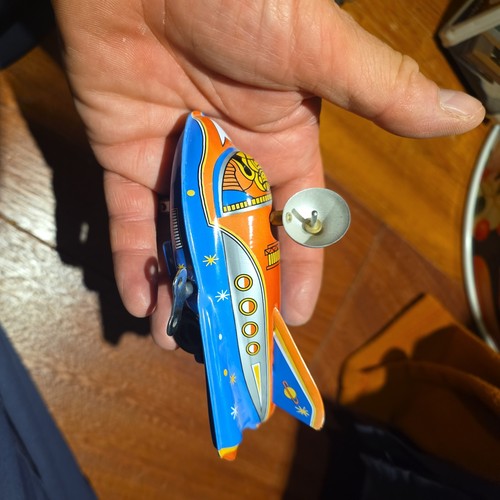 Tin toy space ship - space, no