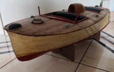 VECCHIA BARCA FATTA A MANO. PRIMA META' 900. LEGGERO RESTAURO DA FARE. L. CM 73