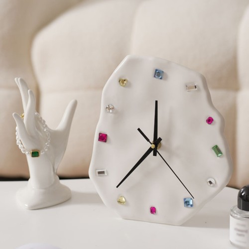 Orologio ceramica con gemme - orologio,