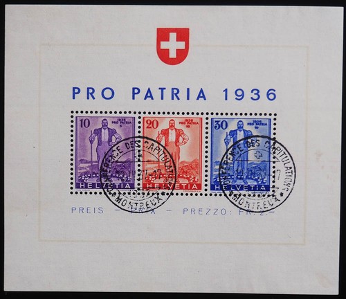 1936 svizzera blocco - svizzera;, pro