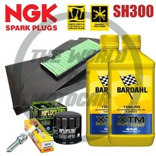 KIT/TAGLIANDO Honda SH/300 2007 2020 Bardahl XTM Synt 10W40 F.OLIO ARIA CANDELA