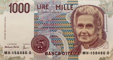 Banconota 1000 Lire Montessori
