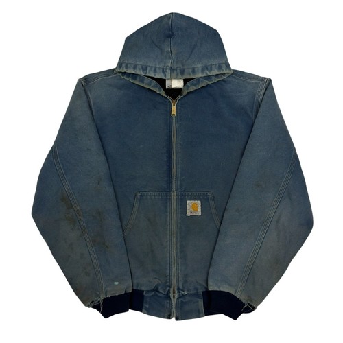 Carhartt blue hooded work wear