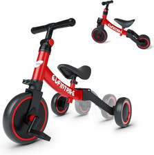 Tricicli 3 in 1 Triciclo per Bambini Da 1 a 5 Anni,Triciclo Senza Pedali,Bicicle