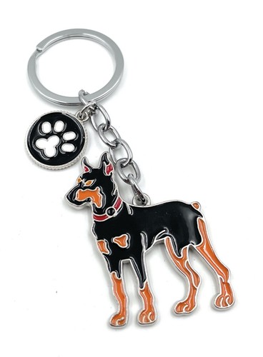 Dobermann portachiavi per cani - dobermann,