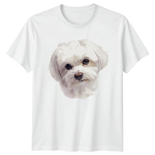 Shirt viso cane maltese - viso,