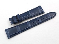 Watch Band Crocodile Veritable Blu Carta da zucchero 20/16mm Made Italy Ricambi
