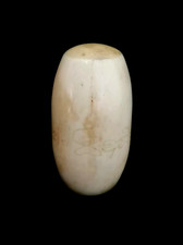 ANTICO OGGETTO EROTICO A FORMA DI OVULO IN OSSO CON ISCRIZIONE, THAILANDIA, 1900