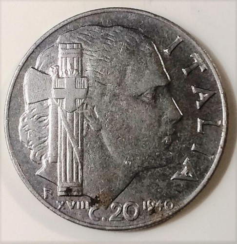 Moneta 1940 italia fascista - moneta,