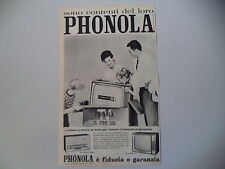 advertising Pubblicità 1961 TELEVISORE PHONOLA 23''