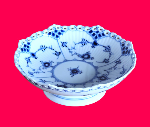 Pizzo pieno scanalato blu - scanalato,