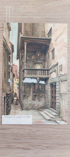 Cartolina firenze loggetta - cartolina,