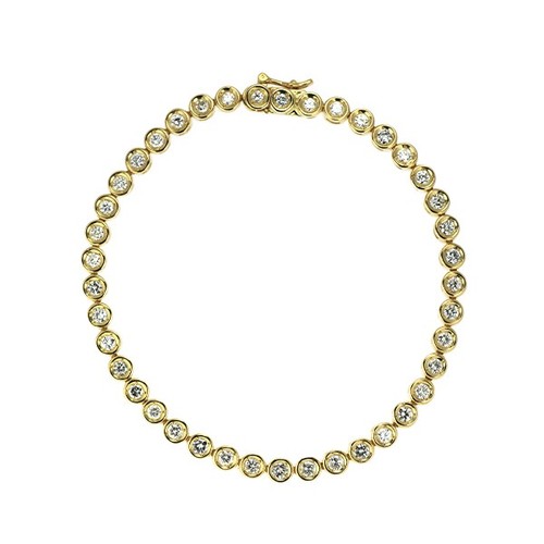 Bracciale k18yg con diamanti - bracciale,