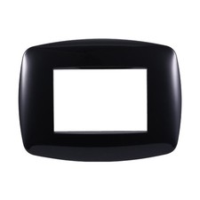Placca Slim Serie Space 3P Colore Nero Compatibile Con Bticino Living Light