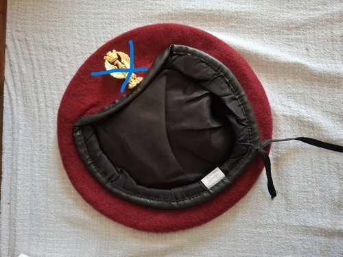 Basco militare amaranto - basco,