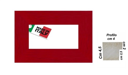 Cornice legno rossa - legno,