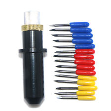 15 pz lame plotter taglierina vinile taglio 30/45/60 gradi + supporto lama