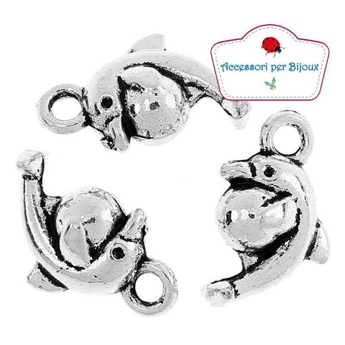 Ciondoli delfini 15x10mm - delfini,