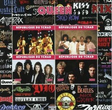 2020 QUEEN FREDDIE MERCURY ROCK POP STAR MUSICA MNH TIMBRO MINI FOGLIO (NL327)