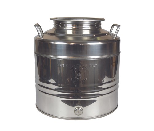 Fusto inox per - olio, graffato
