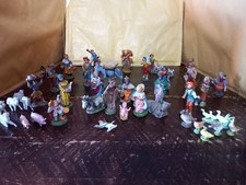 LOTTO PERSONAGGI PRESEPE 40 PEZZI PLASTICA ITALY STATUINE 
