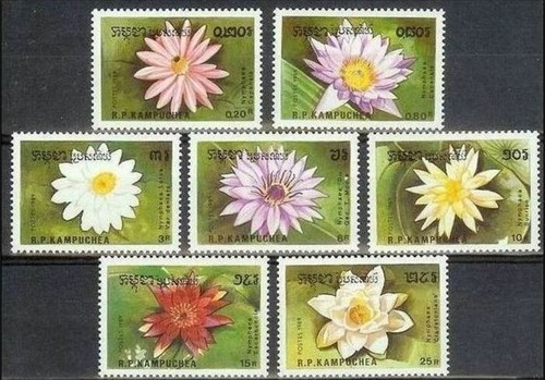 Cambogia cambodge 1989 flower - cambodge,