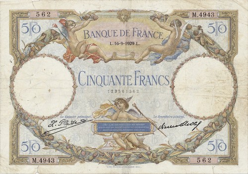 Banconota francia franchi - banconota,