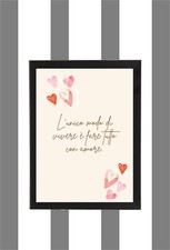 quadro con stampa sull' amore