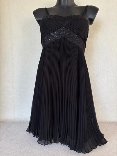 Abito donna nero plissettato - abito,