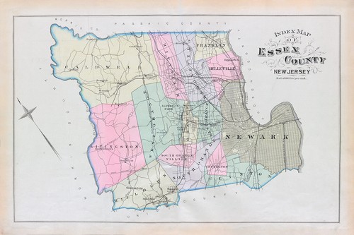 1881 mappa della contea - mappa,