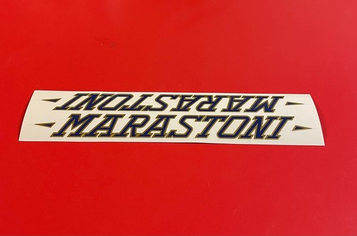 Marastoni scritte blu e - ,