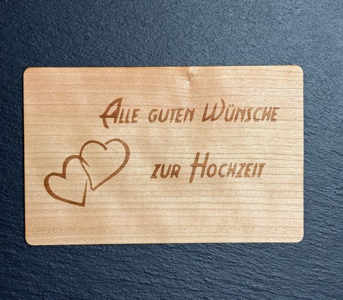 Biglietto auguri legno gift - biglietto,