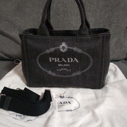 Prada canapa black denim - prada, s