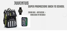 ZAINO JUVENTUS SCUOLA ELEMENTARE MEDIE 3 PEZZI ESTENSIBILE SEVEN PROMOZIONE