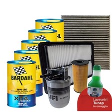 Kit Tagliando Per Nissan Qashqai 1.5 dCi J11 4 Filtri 5 Olio Bardahl + 726