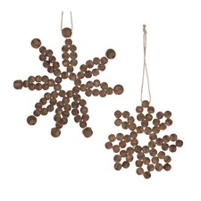 Ornamento fiocco neve con - di,